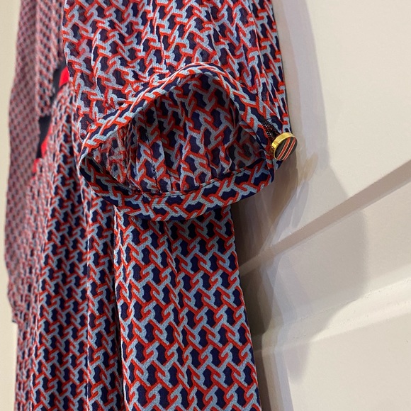 Tory Burch Maple Flower Cadena Silk Velma Dress - Picture 6 of 6